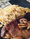 New York Strip Steak and Cauliflower Rice