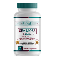 Sea Moss Supreme With Organic Irish Moss, Bladderwrack, Burdock and Black Pepper, Complete Mineral Vegan Capsules
