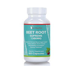 Beet Root Supreme, 1300mg, Non-GMO, Pure Vegan, Blood Pressure Support, 60 Capsules